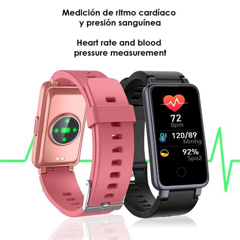 DAM Brazalete inteligente C2 Plus con monitor cardiaco presión