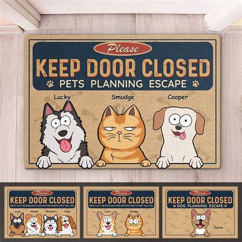 Pawfect House Tapetes Divertidos Personalizados Para Puerta Al Aire