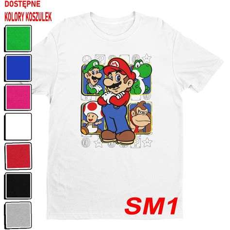 T Shirt Koszulka Dzieci Ca Super Mario Bros Bajki Gry Luigi S