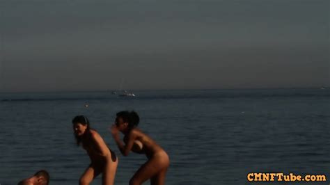 Nude Girls Embarrassed In Beach
