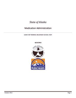 Fillable Online Dhss Alaska Medication Administration Guide For