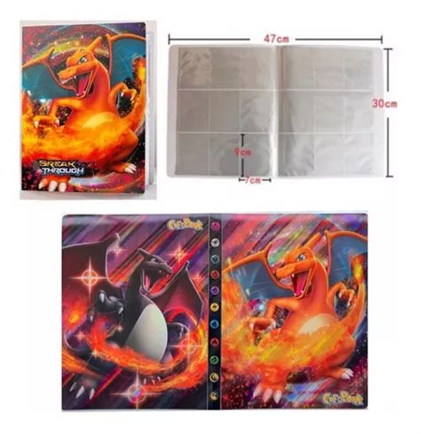 Álbum Charizard Porta Cartas Pokémon 432 Cartas Parcelamento sem juros