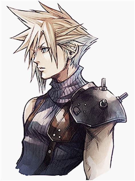 Final Fantasy 7 Cloud Strife Portrait Sticker For Sale By