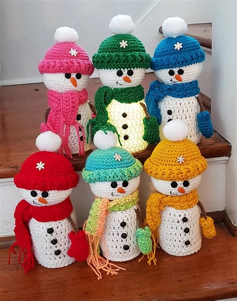 Ravelry Snowman Glow Lantern Pattern By Dee Forlano