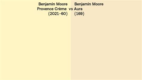 Benjamin Moore Provence Crème Vs Aura Side By Side Comparison