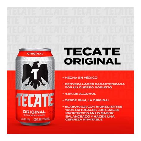 Cerveza Clara Tecate 12 Latas De 355 Ml C U Bodega Aurrera Despensa A