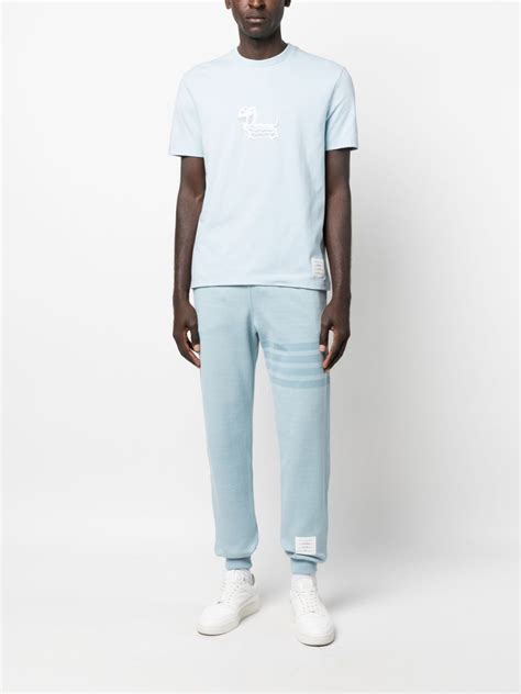 Thom Browne Bar Stripe Track Pants Blue Farfetch