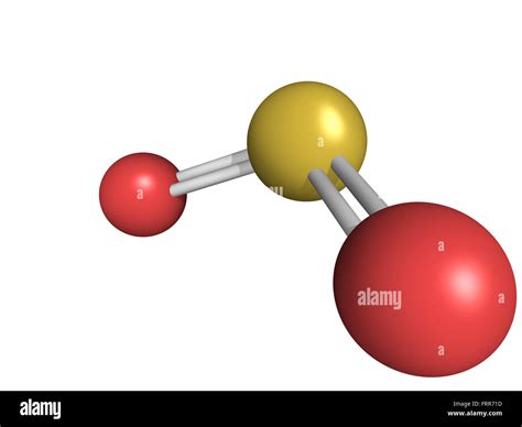 Estructura Química Del Dióxido De Azufre Dióxido De Azufre So2 Gas Modelo Molecular So2