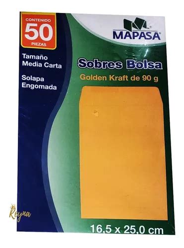 Sobre De Papel Mapasa Manila Tama O Media Carta Pzs Mercadolibre