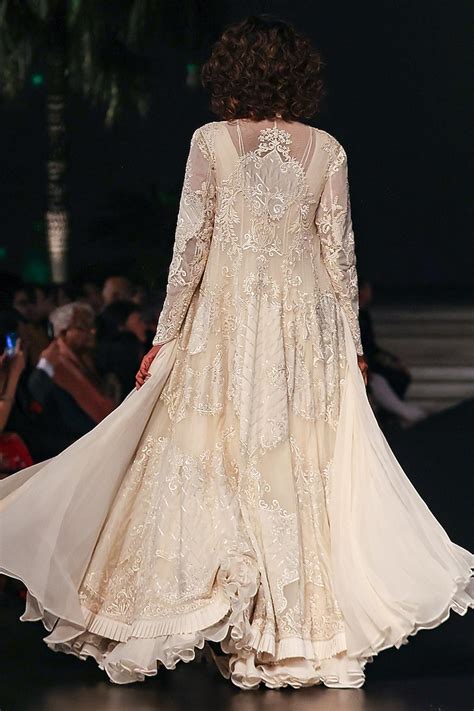 ivory chiffon bridal anarkali set  rohit bal  pernias pop  shop