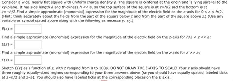 solved   wide  flat square  uniform cheggcom