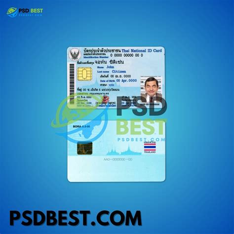 Thailand Fake Id Card Fully Editable Psd Template Psd Best