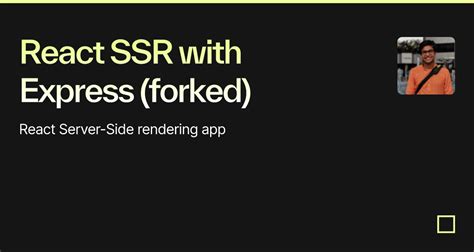 React Ssr With Express Forked Codesandbox