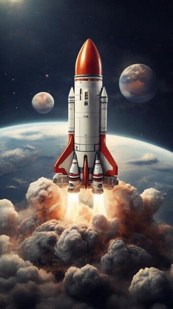 Premium Photo | 3d rocket illustration HD 8K wallpaper Stock ...