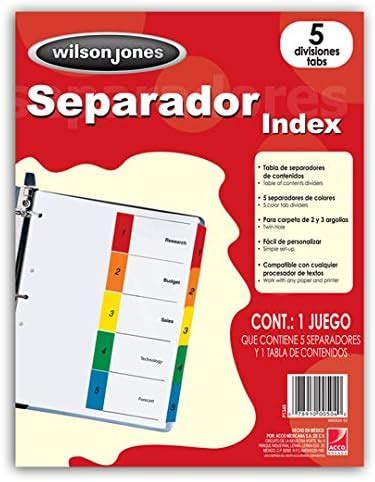 Wilson Jones Separadores De Carpeta Numerados Colores Brillantes 31