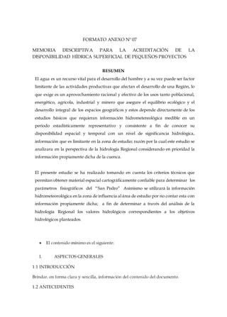 Memoria Descriptiva Hugo PDF