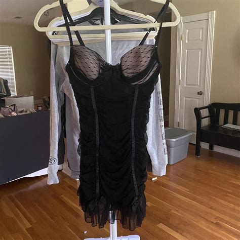 Victoria S Secret Black Lingerie Super Cute Ruched Depop