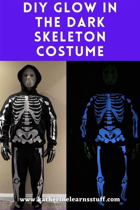 Diy Glow In The Dark Skeleton Costume Skeleton Halloween Costume Skeleton Costume Skeleton