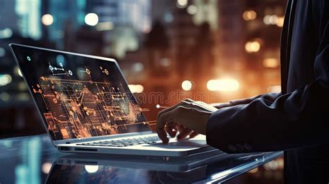 Person Typing on a Laptop Typing on Laptop Stock Illustration - Illustration of person, typing ...