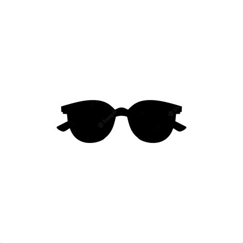 Premium Vector | Sunglasses silhouette vector illustration on black white background