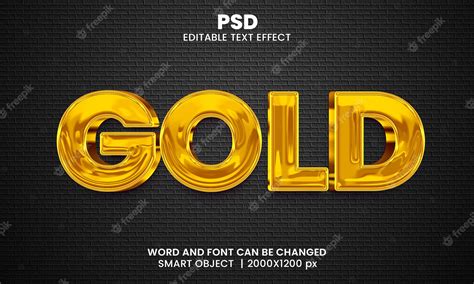 Premium Psd Gold 3d Editable Text Effect Premium Psd With Background