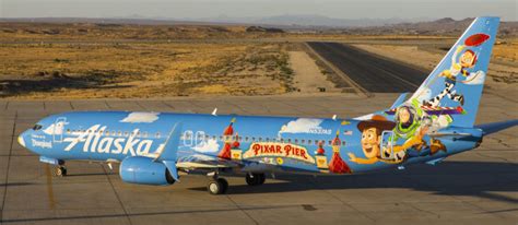 Alaska Airlines’ Newest Painted Pixar Themed Aircraft