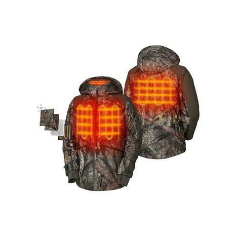 ORORO Men S 3X Large Camo 7 38 Volt Lithium Ion Heated Hunting Jacket