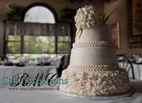 Hydrangea Ruffle Wedding Cake Decorated Cake By Cakesdecor