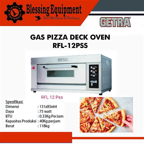 Jual Rfl Pss Gas Pizza Deck Oven Getra Shopee Indonesia