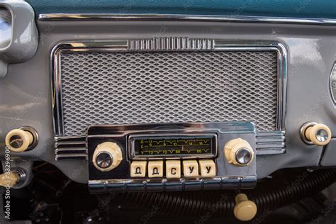 Vintage car interior GAZ M21 Volga Stock Photo | Adobe Stock