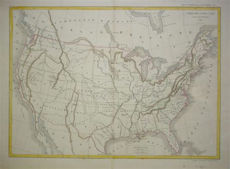 Mapa De Los Estados Unidos Del Siglo Xix Grabados Laurence Shand