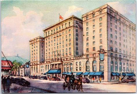 Vintage Continental Size Postcard Mount Royal Hotel Montreal Signed By