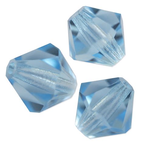 Preciosa Crystal Bicone Bead 8mm Aqua Bohemica 10 Pcs