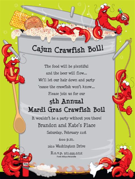 Crawfish Boil Invitation Crawfish Boil Party Crawfish Boil Etsy