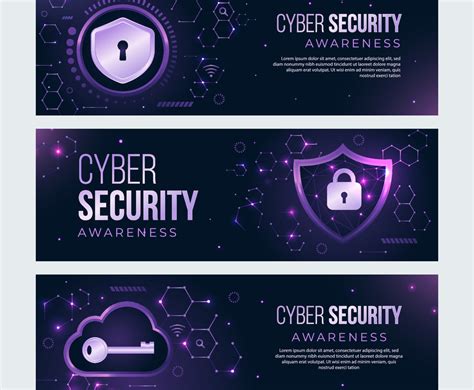 Cyber Security Awareness Banners Vector Art & Graphics | freevector.com