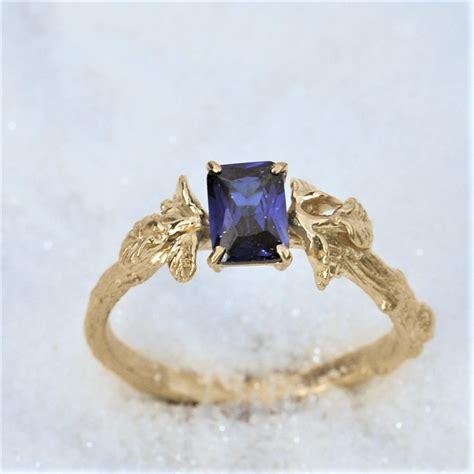 Sapphire Ring Zircon Colored Sapphire Unique Ring Solid | Etsy