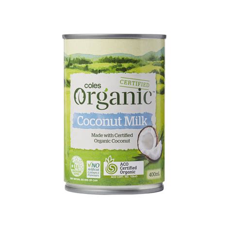 Coles Organic Coconut Milk 400ml Shop And Dispatch