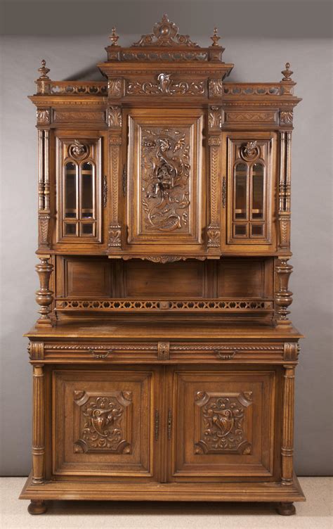 Lot LOUIS XVI STYLE WALNUT COURT CUPBOARD French 19t