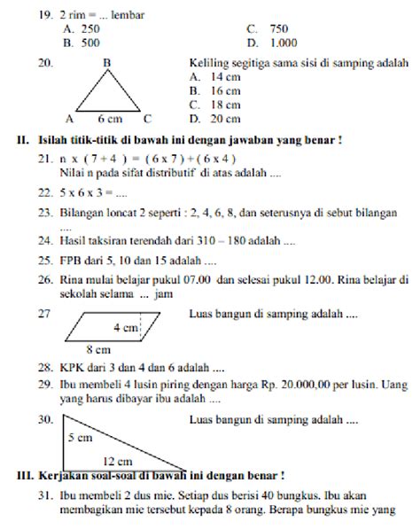 Soal Matematika Kelas 6 Tema 1 Homecare24