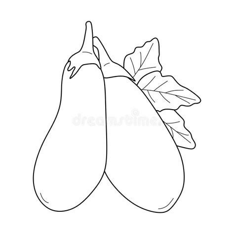 Auberginefruktsymbol Tecknad Filmstilsymbol Vektor Illustrationer