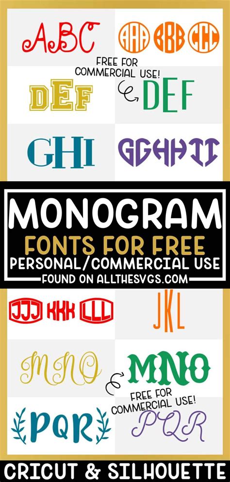 Free Monogram Fonts Artofit