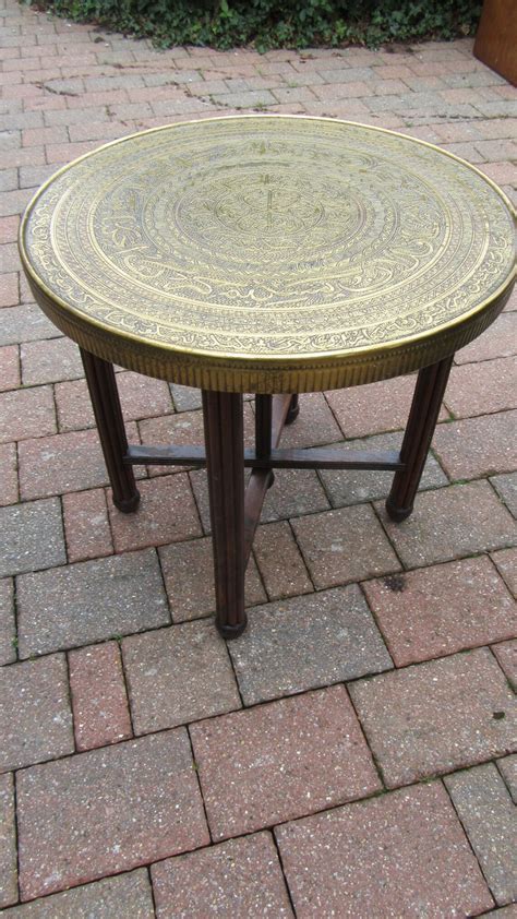 Decorative Antique Indian Brass Folding Occasional Table Etsy