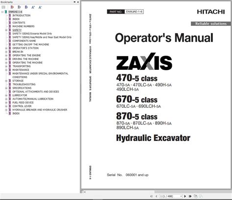 Hitachi Hydraulic Excavator Zx Lch A Operator S Manual Enmjae