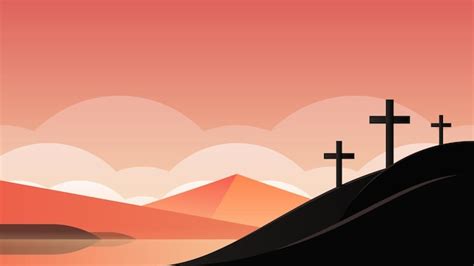premium vector cross   middle   landscape nature scenery