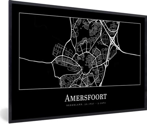 Fotolijst Incl Poster Amersfoort Stadskaart Plattegrond Kaart