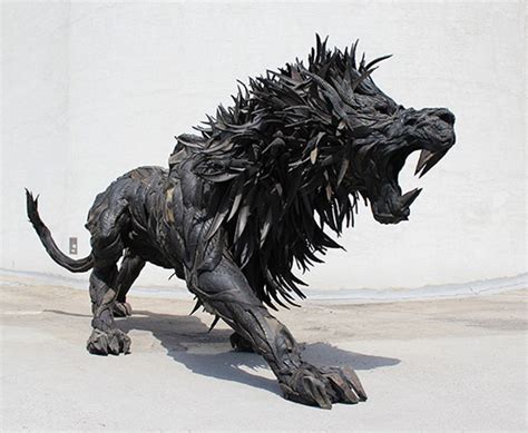 10 Amazing Lion Sculptures Made From Surprising Stuff