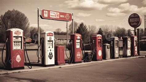 Old Red And White Gas Pumps Background Picture Of Old Gas Pumps