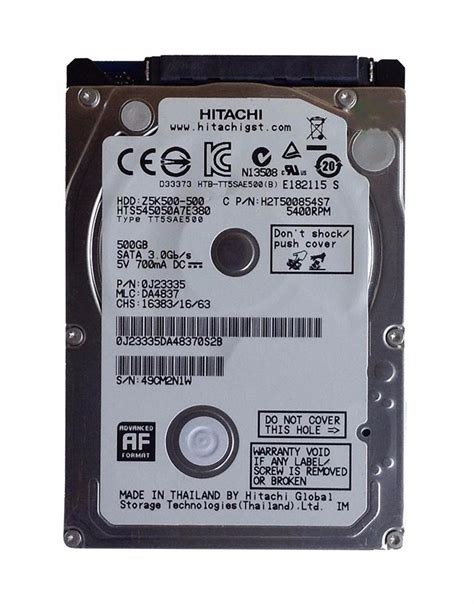 Disco Duro Hgst Hitachi Gb Sata Slim H T S En