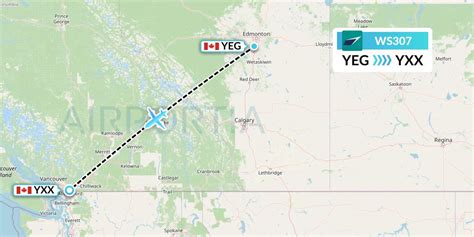 WS307 Flight Status WestJet: Edmonton to Abbotsford (WJA307)