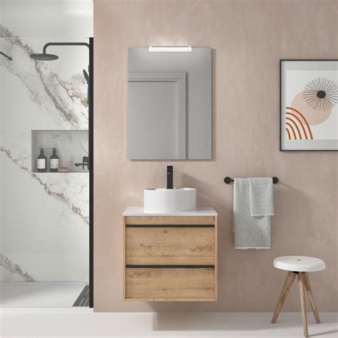 Mueble de Baño ATTILA 60 2C con lavabo sobre encimera